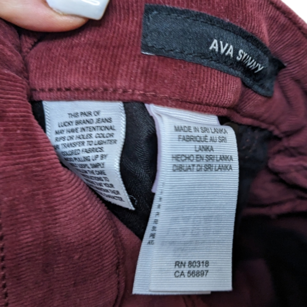 Lucky Brand Women's Ava Skinny Corduroy Pants 29 🍷✨ - Picture 7 of 16
